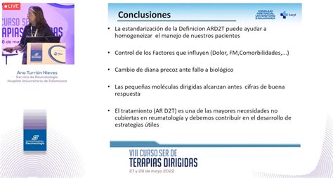 Soc Esp Reumatología on Twitter TDirigidas22 La Dra AnaTurrion2