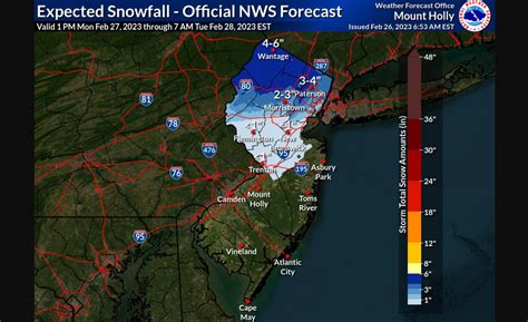 N.J. weather: Up to 6 inches of snow for parts of state in latest ...