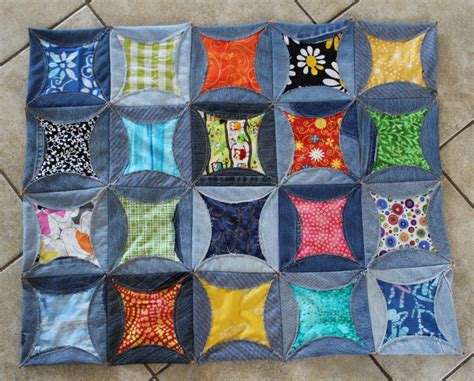 RECYCLED DENIM CIRCLE QUILT TUTORIAL Part 1 Jensen Creative Works