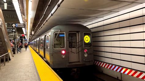 Mta New York City Subway 96th Street Bound R68 Q Train 72nd Street Youtube