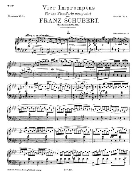 D 935 Impromptu Free Sheet Music By Schubert Pianoshelf