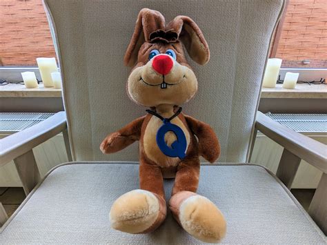 Vintage Nesquik Plush: Quik Bunny With Necklace Stuffed Animal - Etsy