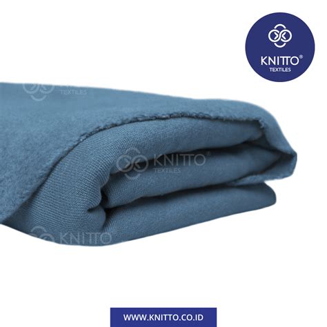 Cotton Combed Fleece Steel Blue Toko Bahan Kaos Knitto