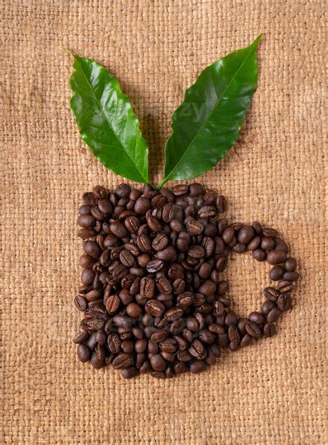 Roasted Coffee Bean On Linin Sack Stock Photo At Vecteezy