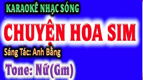 Karaoke Chuy N Hoa Sim Tone N Gm Ghi Ta Ho Ng Chung Youtube