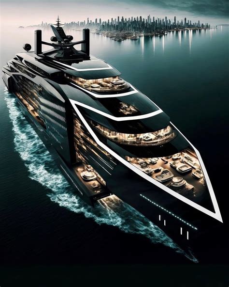 Black And Stunning Superyacht Yacht Superyacht Luxury Yachts Yacht Luxury Yacht Interior