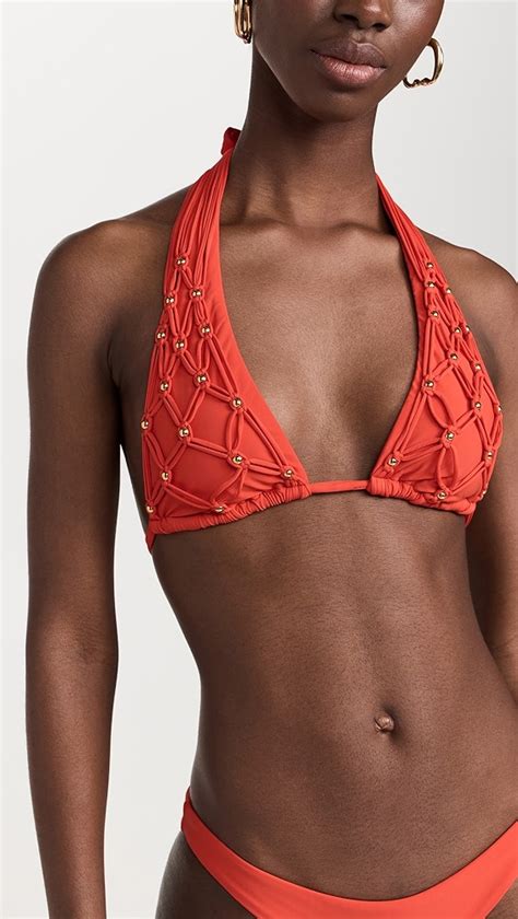PQ Swim Beaded Brynn Halter Bikini Top Shopbop