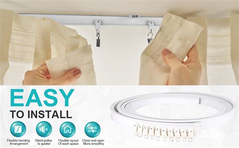 Amazon Fubeasi Flexible Bendable Ceiling Curtain Track Curved