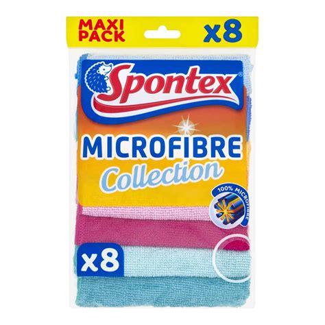 Spontex Microfibre 8 Pack Wilko