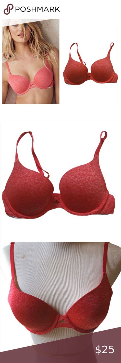 Victoria’s Secret Perfect Shape Red Padded Bra 34b Red Marbled Bra From The Victoria Secret Line