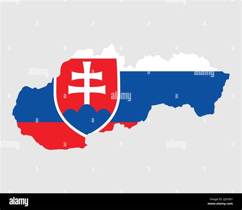 Slovakia Flag Map Map Of Slovak Republic With The Slovak Country