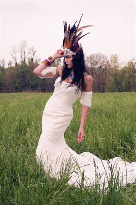 Feather Bride Native American Wedding Native American Wedding Dress African Inspired Wedding