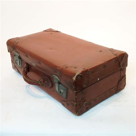 Light Brown Leather Suitcase London Prop Hire