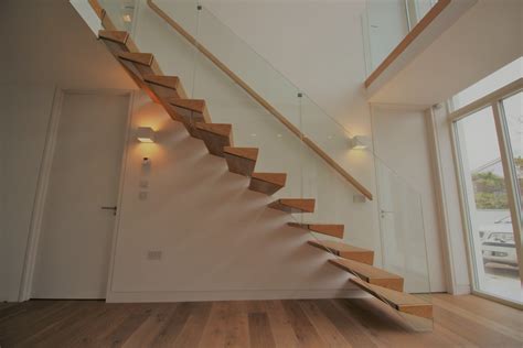 Floating Stairs For Indoor Modern Wooden Invisible Mono Stringer