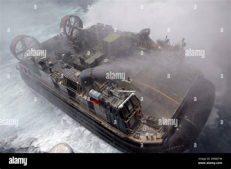 Us Navy Landing Craft Air Cushion Seven Two Lcac Assigned To The