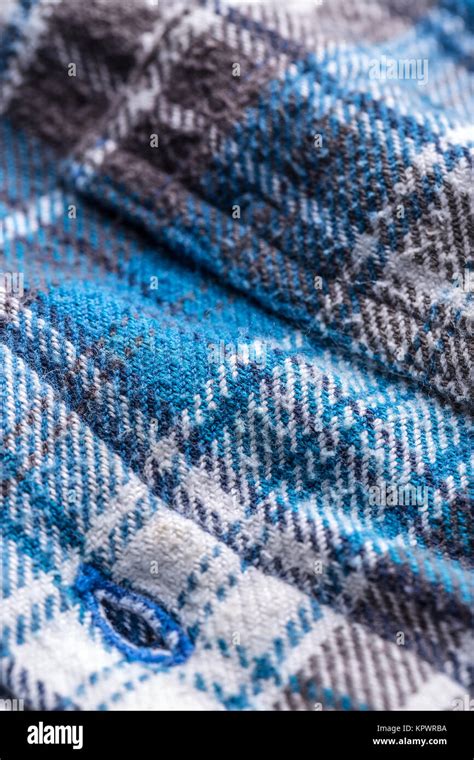 Blue Checkered Fabric Stock Photo Alamy