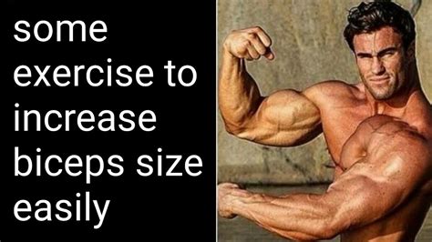 Special Exercises To Increase Size Of Biceps YouTube