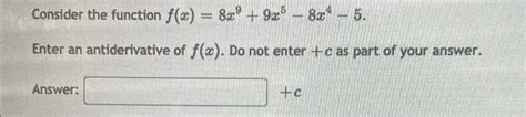 Solved Consider The Function F T 3sec2 T −2t2 Let F T Be