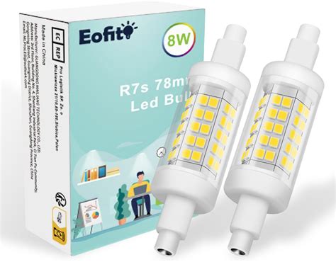 Eofiti R7s Led 78mm 8W Ampoules R7s LED Blanc Froid 6000K Equivalent