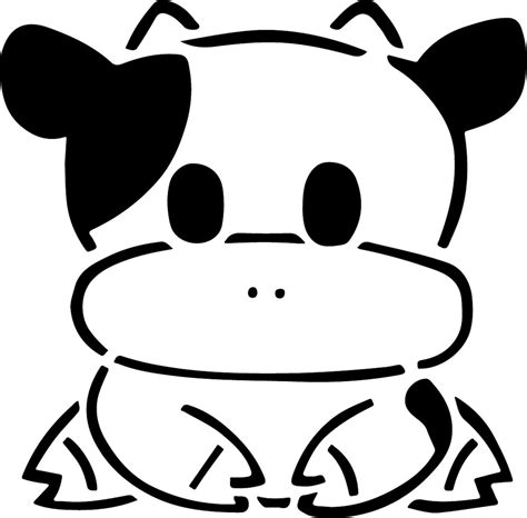 Printable Cow Stencil
