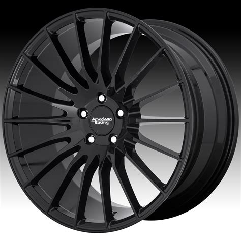 American Racing AR934 Fastlane Gloss Black Custom Wheels Rims AR934