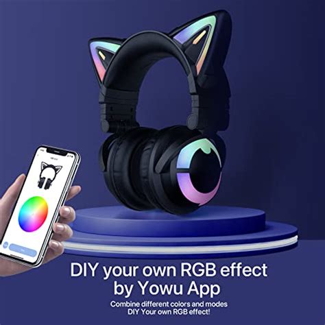 Yowu Rgb Cat Ear Headphone G Wireless Foldable Gaming Headset With