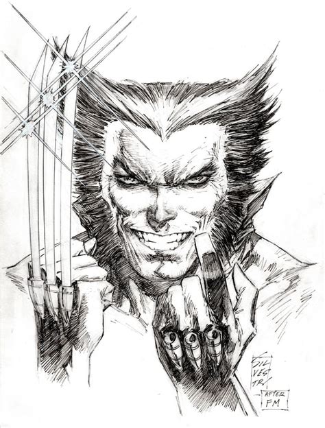 Wolverine 1 Cover Recreation By Marc Silvestri Comic Art Wolverine