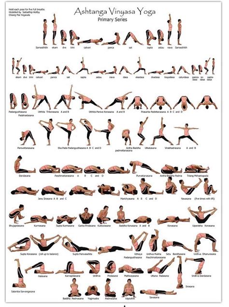 Autocollant daffiche de séquence primaire de série de yoga Etsy