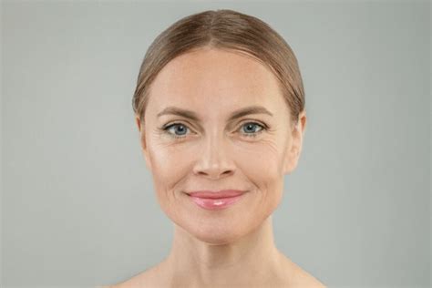 Before After Portrait Mature Woman Royalty Free Images Stock