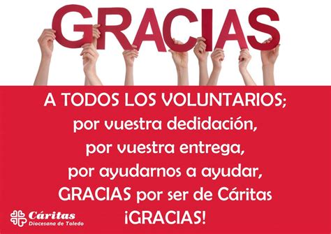 Gracias A Todos Los Voluntarios De Cáritas Por Su Compromiso Cáritas