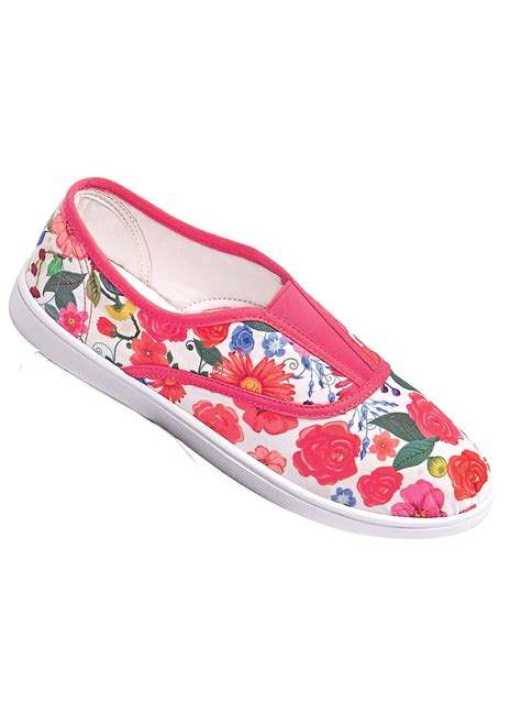 Women S Casual Canvas Slip Ons With Cushioned Insole And Flexible Rubber Sole