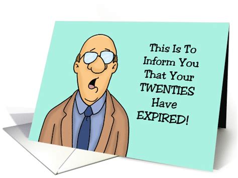 Humorous 30th Birthday With Cartoon Man Your Twenties 1672366