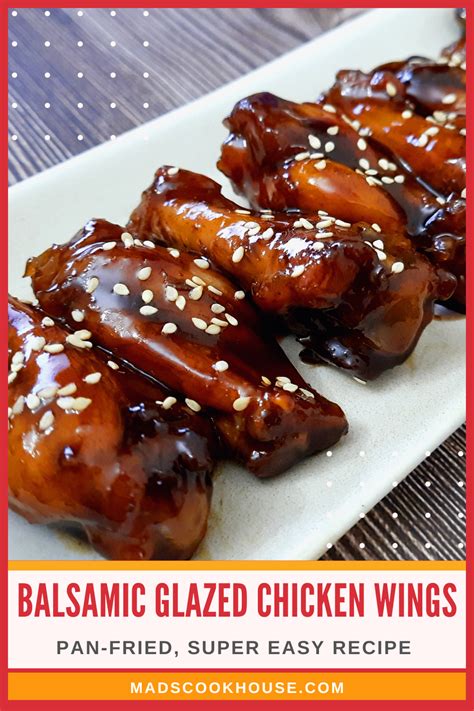 Balsamic Glazed Chicken Wings Recipe Mads Cookhouse Opskrift