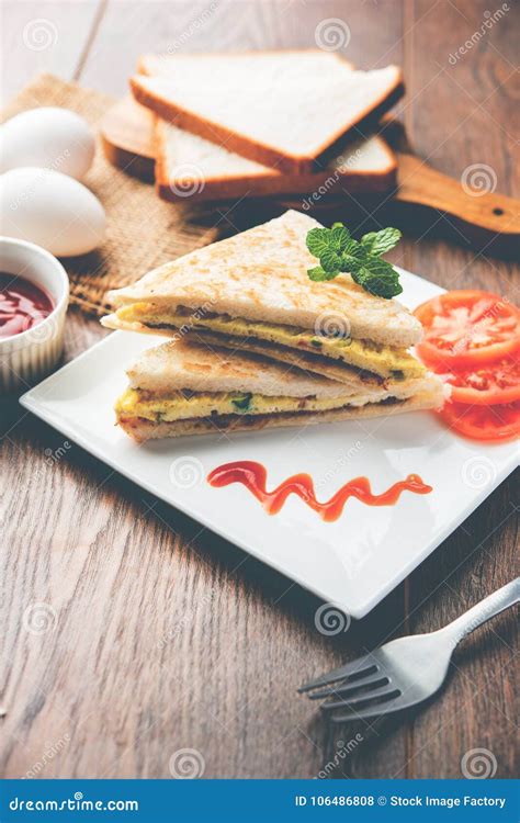 Indian Bread Omelette Omlet Omlete Sandwich Stock Photo Image Of