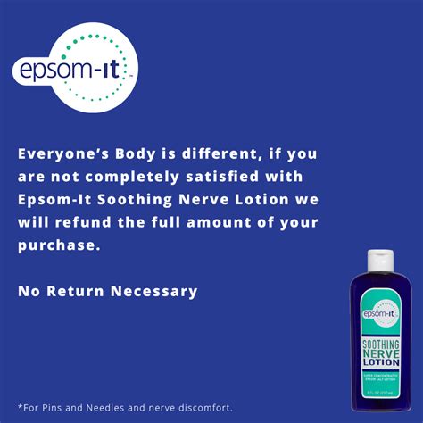 Epsom It Nerve Lotion Pain Relief Rub Magnesium Salt With Capsaicin