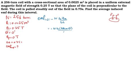 A 256 Turn Coil With A Cross Sectional Area Of 0 0025 M2 Is Placed In