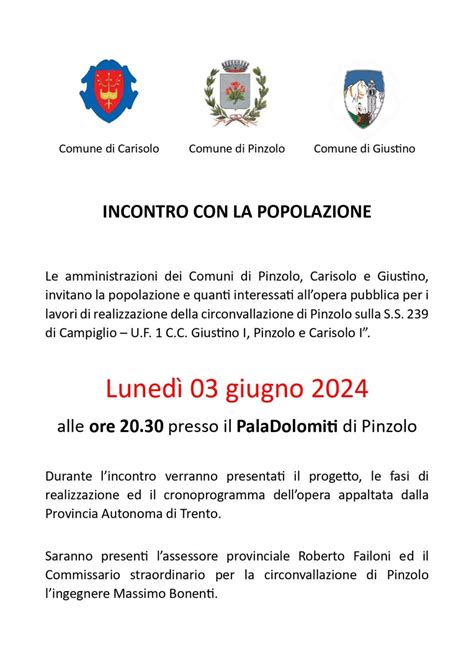 Circonvallazione Di Pinzolo Serata Informativa Al Paladolomiti