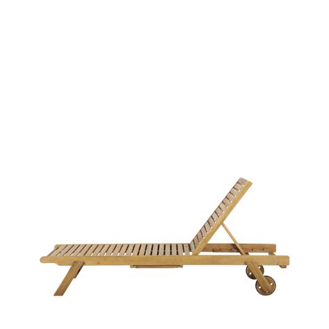 Chaise Longue En Bois D Acacia ONS Drawer