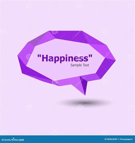 Purple Polygonal Geometric Speech Bubble Stock Vector Illustration Of