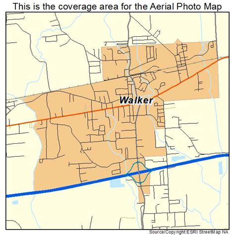 Aerial Photography Map of Walker, LA Louisiana