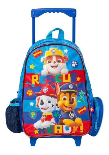 Mochila Infantil Con Ruedas Paw Patrol Paw 69370 Color Azul MercadoLibre