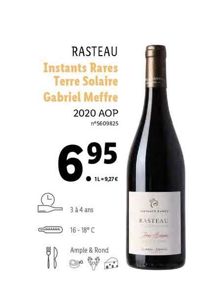 Offre Rasteau Instants Rares Terre Solaire Gabriel Meffre 2020 Aop Chez