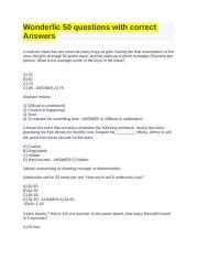 Wonderlic Test Questions And Answers Practice Resource Course Hero