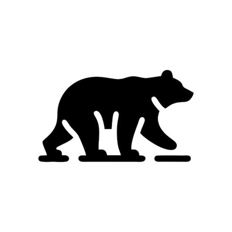 Premium Vector Black And White Bear Vector Bear Logo Design Template