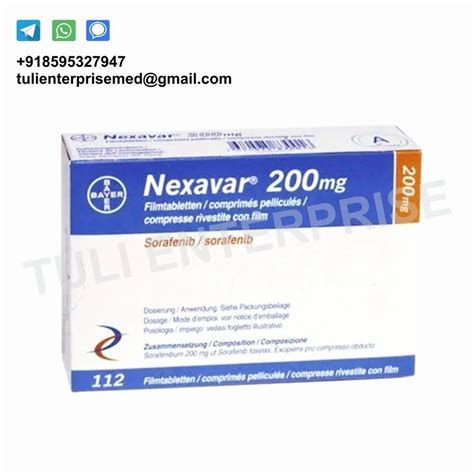 Nexavar Sorafenib 200 Mg Tablets Bayer Zydus Pharma Pvt Ltd 112