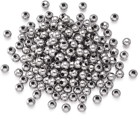 Amazon Aylifu 100pcs Smooth Round Spacer Beads 304 Stainless Steel