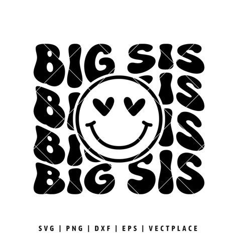 Big Sis Svg Smiley Face Svg Vectplace