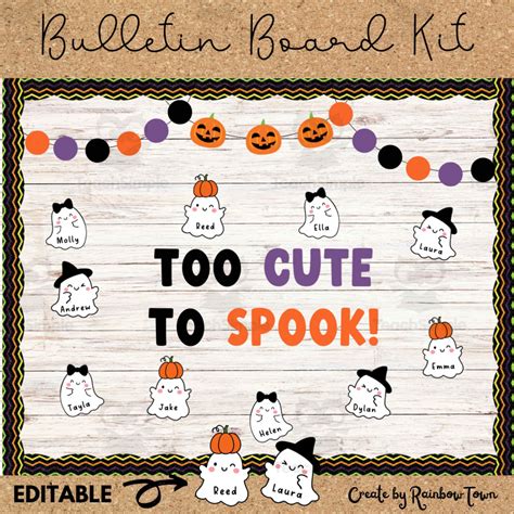 Boo To You From Our Crew Halloween Bulletin Board Classroom Door Decor