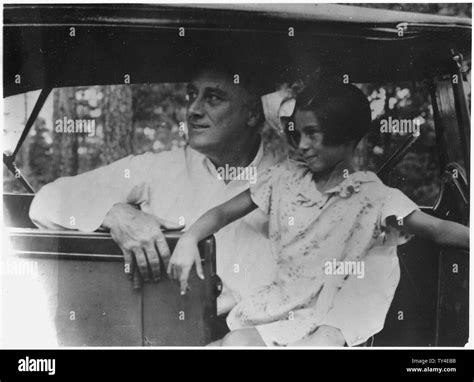 Franklin D Roosevelt And Harriet Golden In Warm Springs Georgia Stock