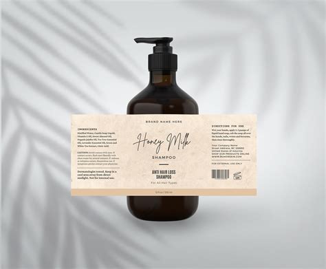 Shampoo Bottle Label Design